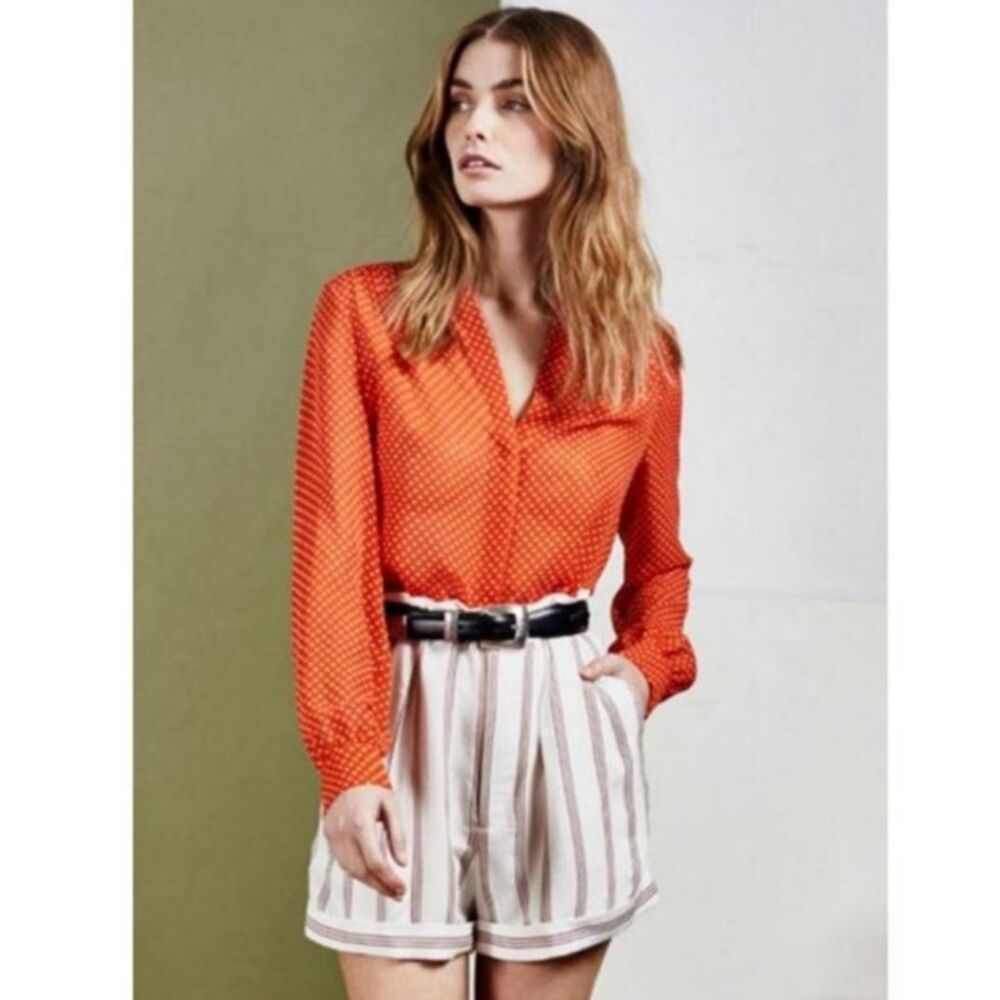 Joie Carvel High Rise Stripe Cuffed Shorts